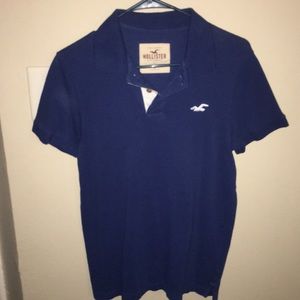 Small Blue Hollister collard shirt